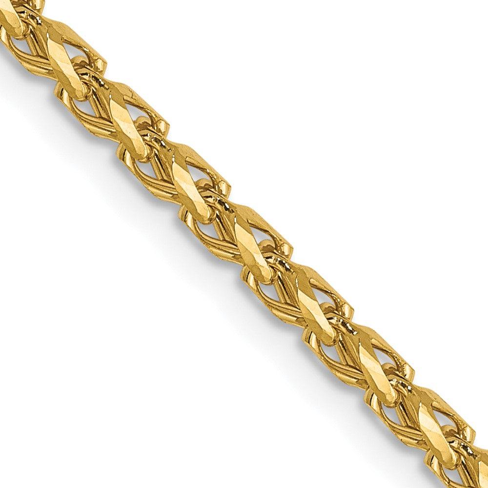 FJC Finejewelers 14 kt Yellow Gold Bright Cut Open Franco Chain 18 Inches x 2.1 mm