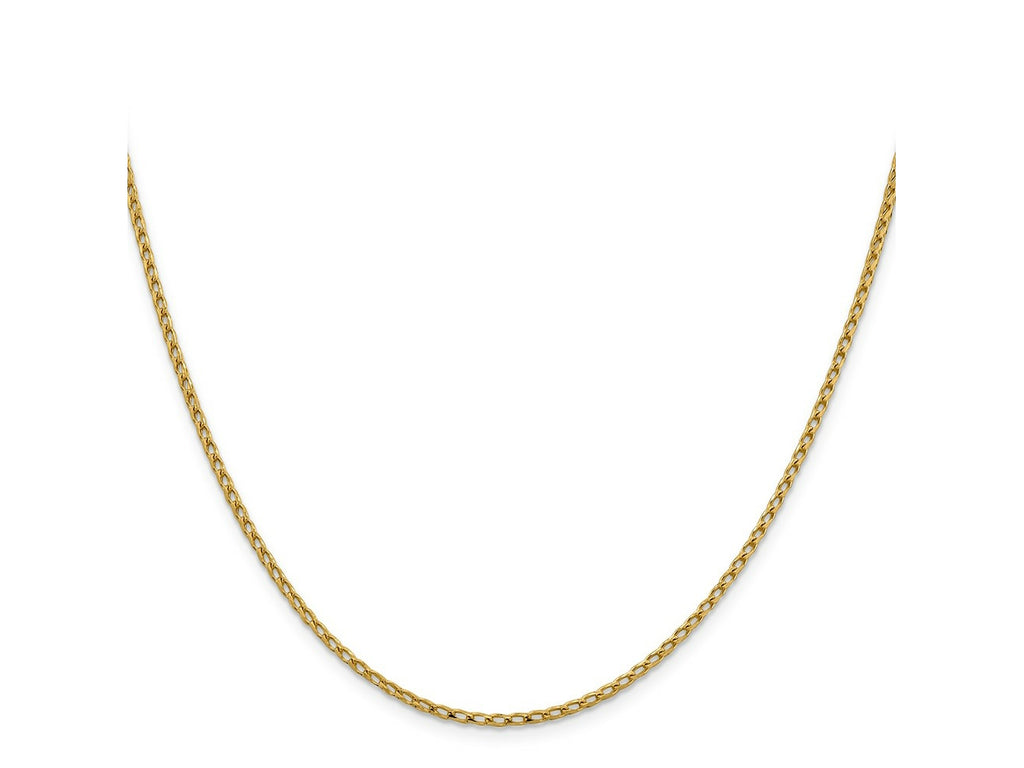 FJC Finejewelers 14 kt Yellow Gold Bright Cut Open Franco Chain 18 Inches x 2.1 mm