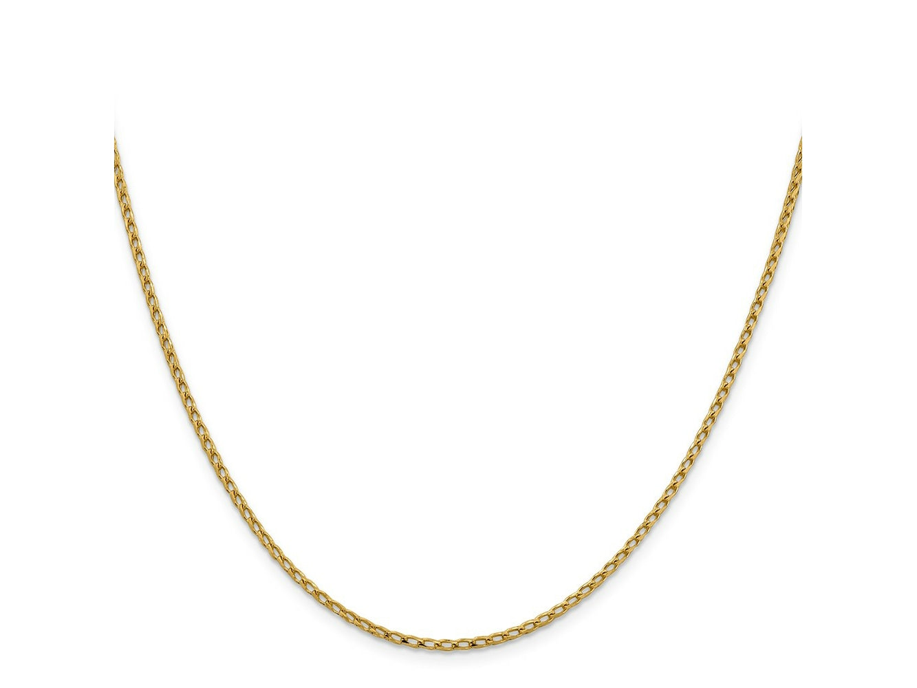 FJC Finejewelers 14 kt Yellow Gold Bright Cut Open Franco Chain 24 Inches x 2.1 mm