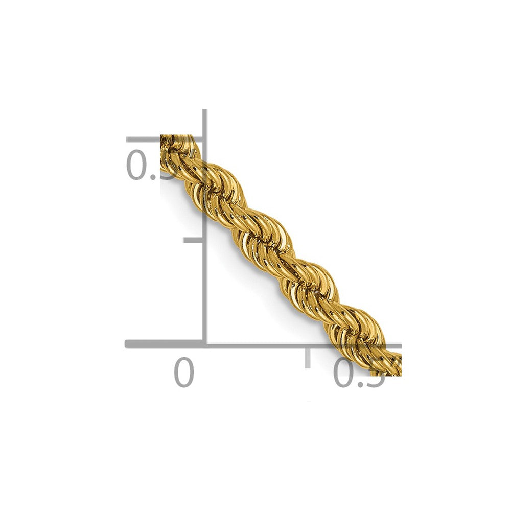 FJC Finejewelers 14 kt Yellow Gold Solid Regular Rope Chain 20 Inches x 2.25 mm