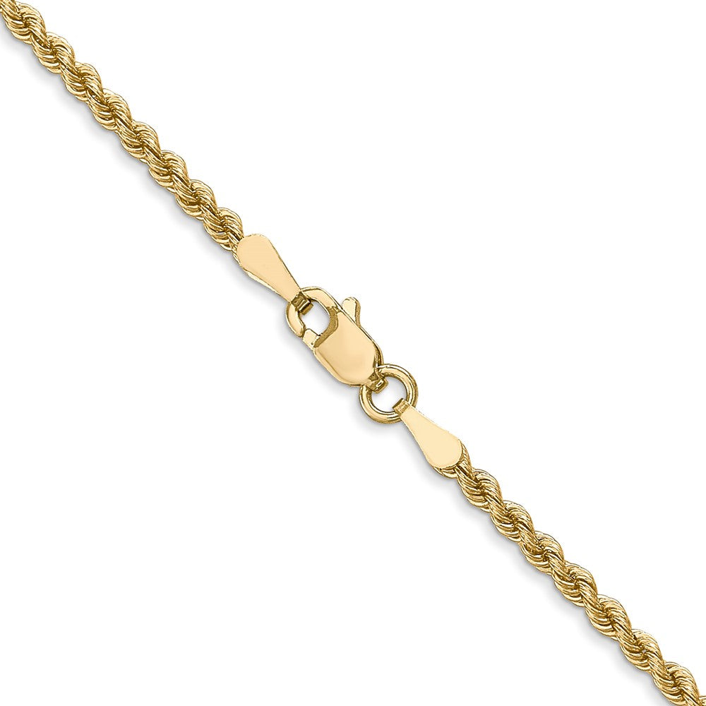 FJC Finejewelers 14 kt Yellow Gold Solid Regular Rope Chain Bracelet 7 Inches x 2.25 mm