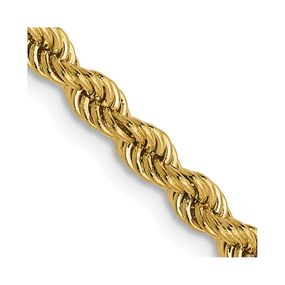 FJC Finejewelers 14 kt Yellow Gold Solid Regular Rope Chain 18 Inches x 2.75 mm