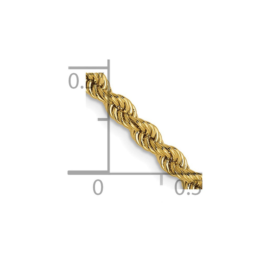 FJC Finejewelers 14 kt Yellow Gold Solid Regular Rope Chain Bracelet 8 Inches x 2.75 mm