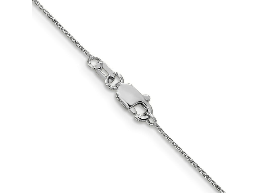 FJC Finejewelers 14 kt White Gold Bright Cut Spiga Chain 16 Inches x 0.65 mm