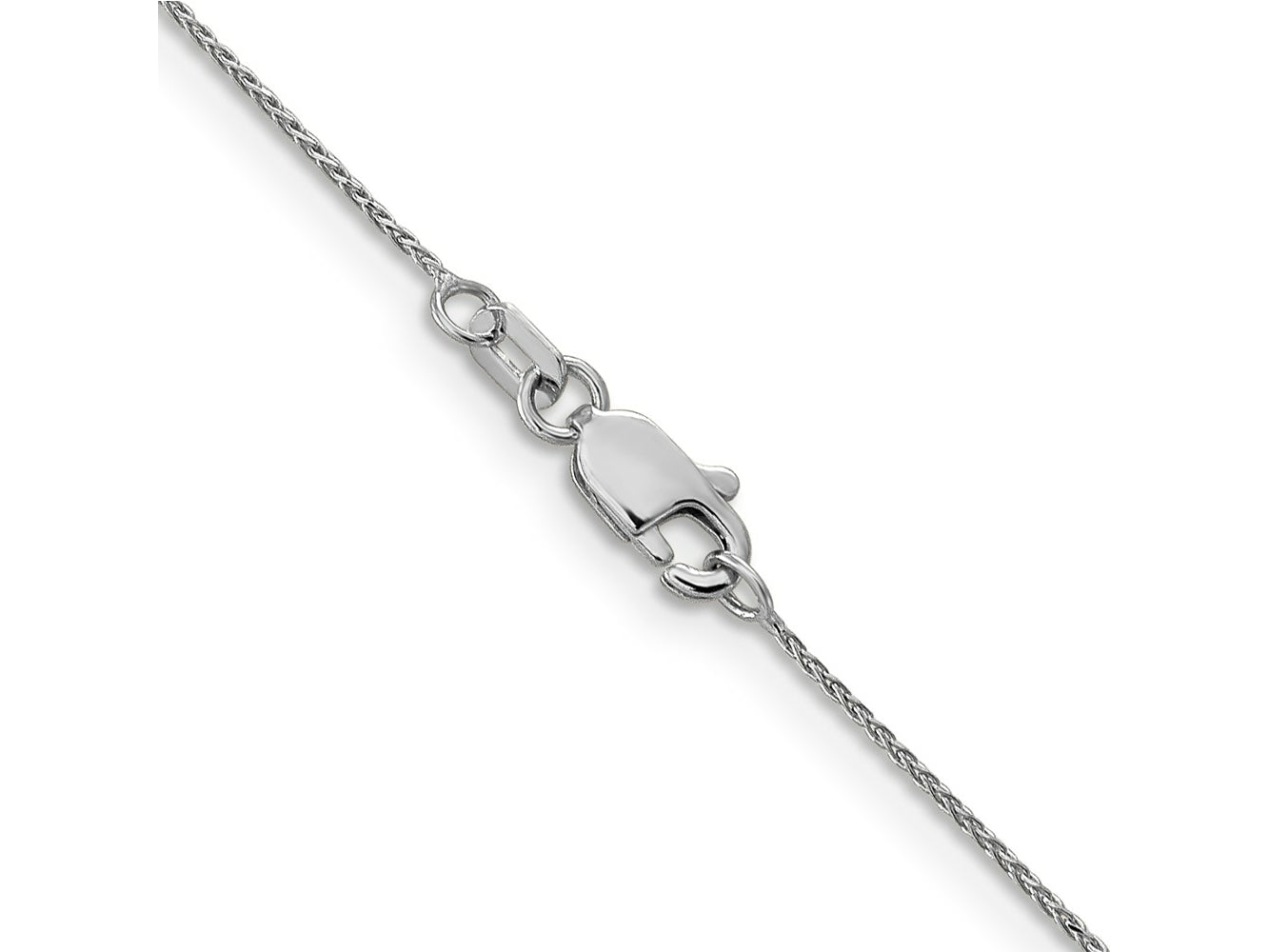 FJC Finejewelers 14 kt White Gold Bright Cut Spiga Chain 16 Inches x 0.65 mm