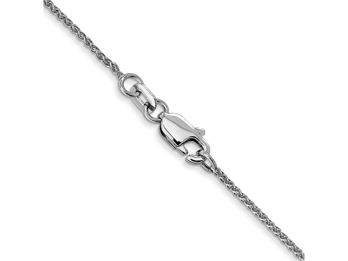 FJC Finejewelers 14 kt White Gold Bright Cut Spiga Chain 20 Inches x 1 mm