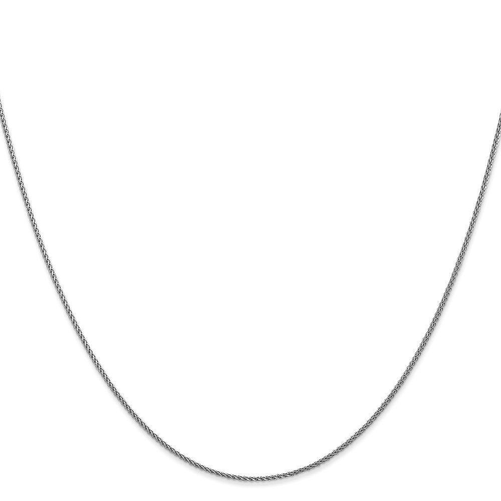 FJC Finejewelers 14 kt White Gold Bright Cut Spiga Chain Anklet 9 Inches x 1 mm