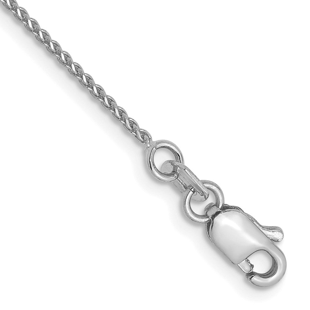 FJC Finejewelers 14 kt White Gold Bright Cut Spiga Chain Anklet 9 Inches x 1 mm