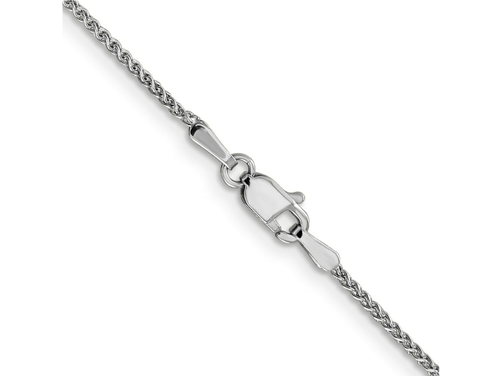 FJC Finejewelers 14 kt White Gold Solid Bright Cut Spiga Chain 16 Inches x 1.2 mm