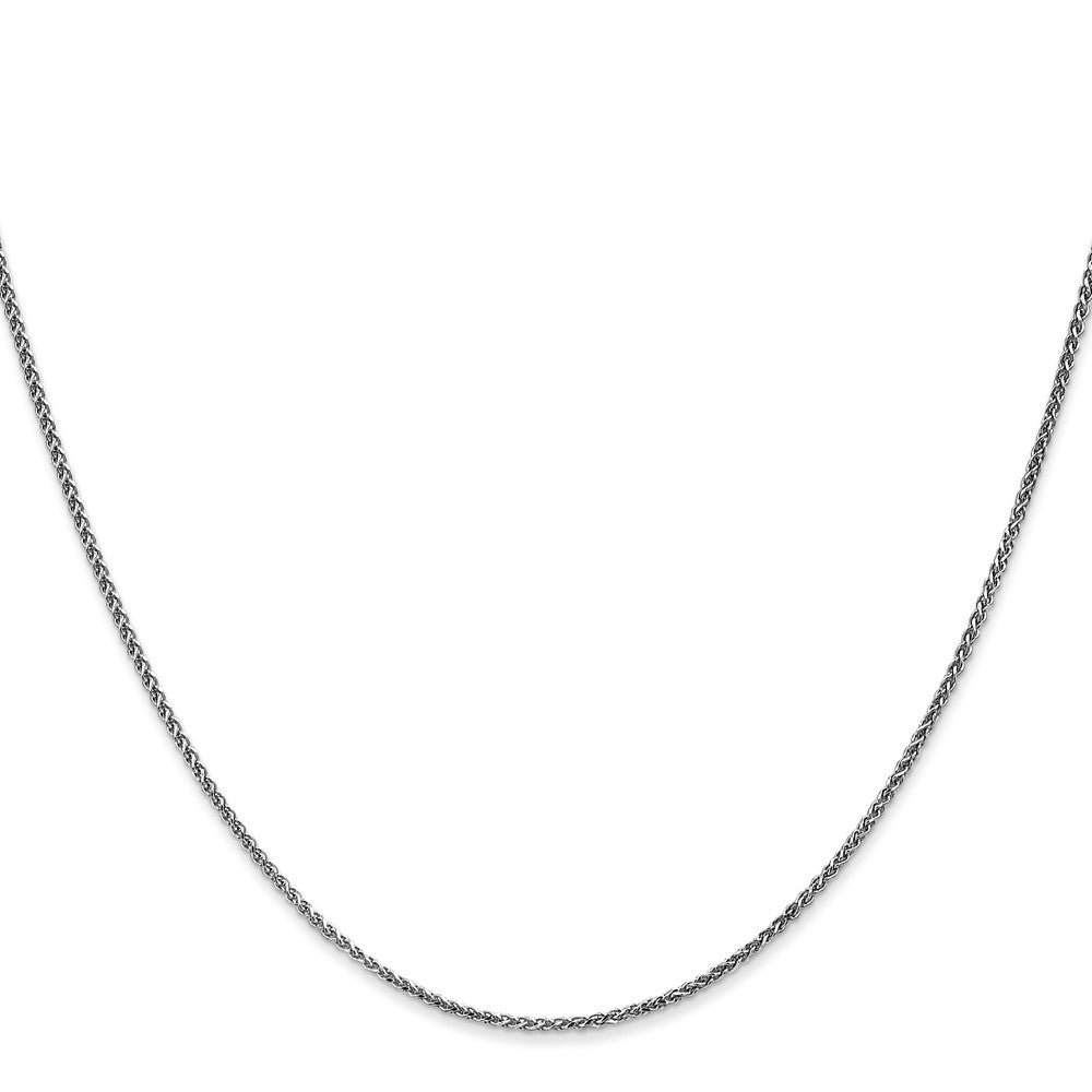 FJC Finejewelers 14 kt White Gold Solid Bright Cut Spiga Chain 24 Inches x 1.2 mm