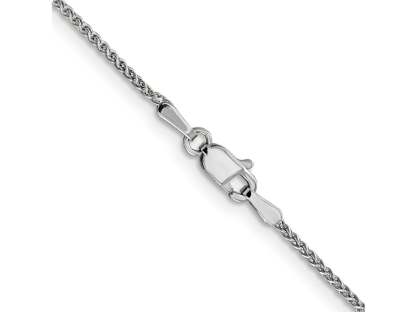 FJC Finejewelers 14 kt White Gold Solid Bright Cut Spiga Chain 24 Inches x 1.2 mm
