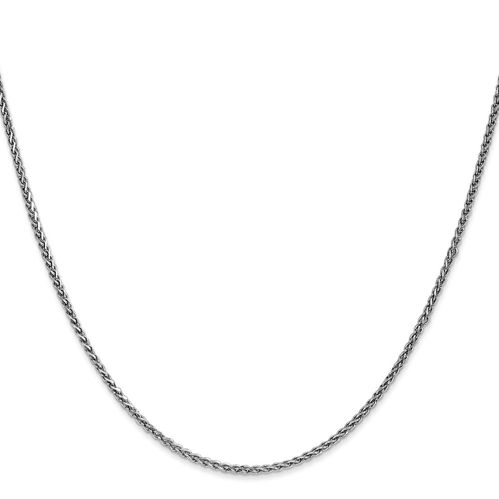 FJC Finejewelers 14 kt White Gold Solid Bright Cut Spiga Chain 20 Inches x 1.4 mm