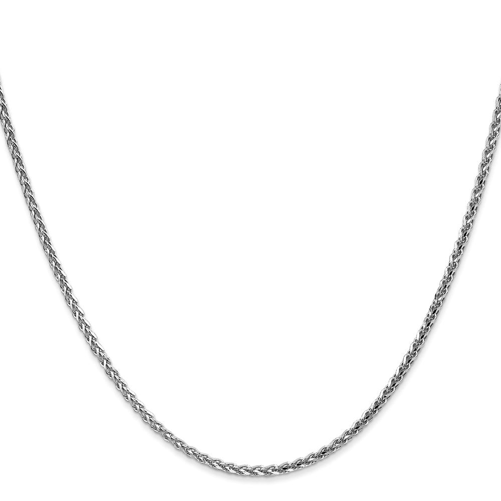 FJC Finejewelers 14 kt White Gold Solid Bright Cut Spiga Chain 18 Inches x 1.8 mm