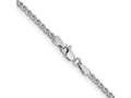 FJC Finejewelers 14 kt White Gold Solid Bright Cut Spiga Chain 18 Inches x 1.8 mm