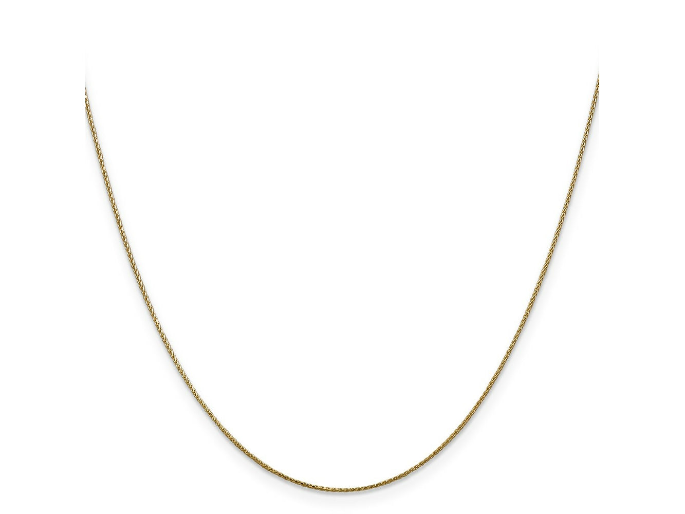 FJC Finejewelers 14 kt Yellow Gold Bright Cut Spiga Chain 24 Inches x 0.65 mm
