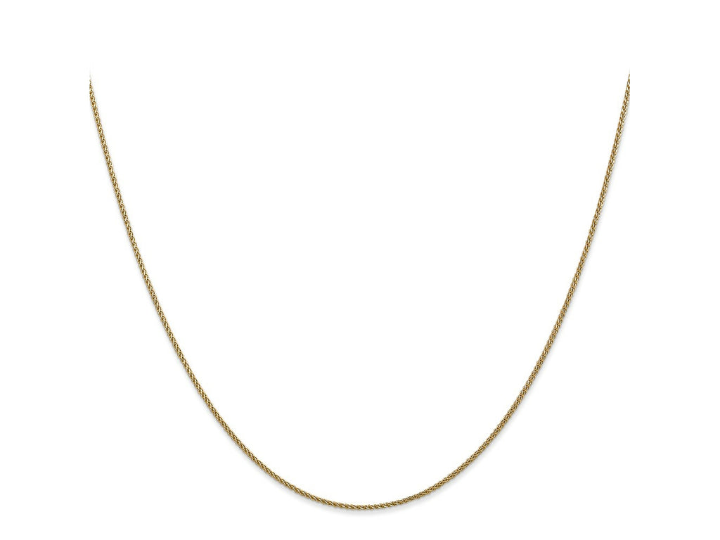 FJC Finejewelers 14 kt Yellow Gold Bright Cut Spiga Chain Anklet 10 Inches x 1 mm