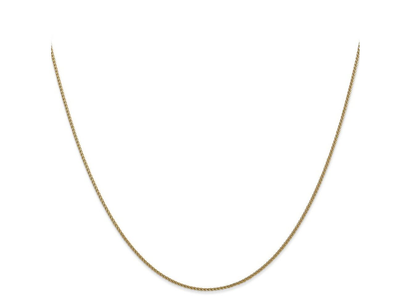 FJC Finejewelers 14 kt Yellow Gold Bright Cut Spiga Chain 18 Inches x 1 mm