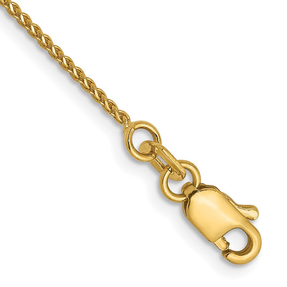 FJC Finejewelers 14 kt Yellow Gold Bright Cut Spiga Chain Anklet 9 Inches x 1 mm
