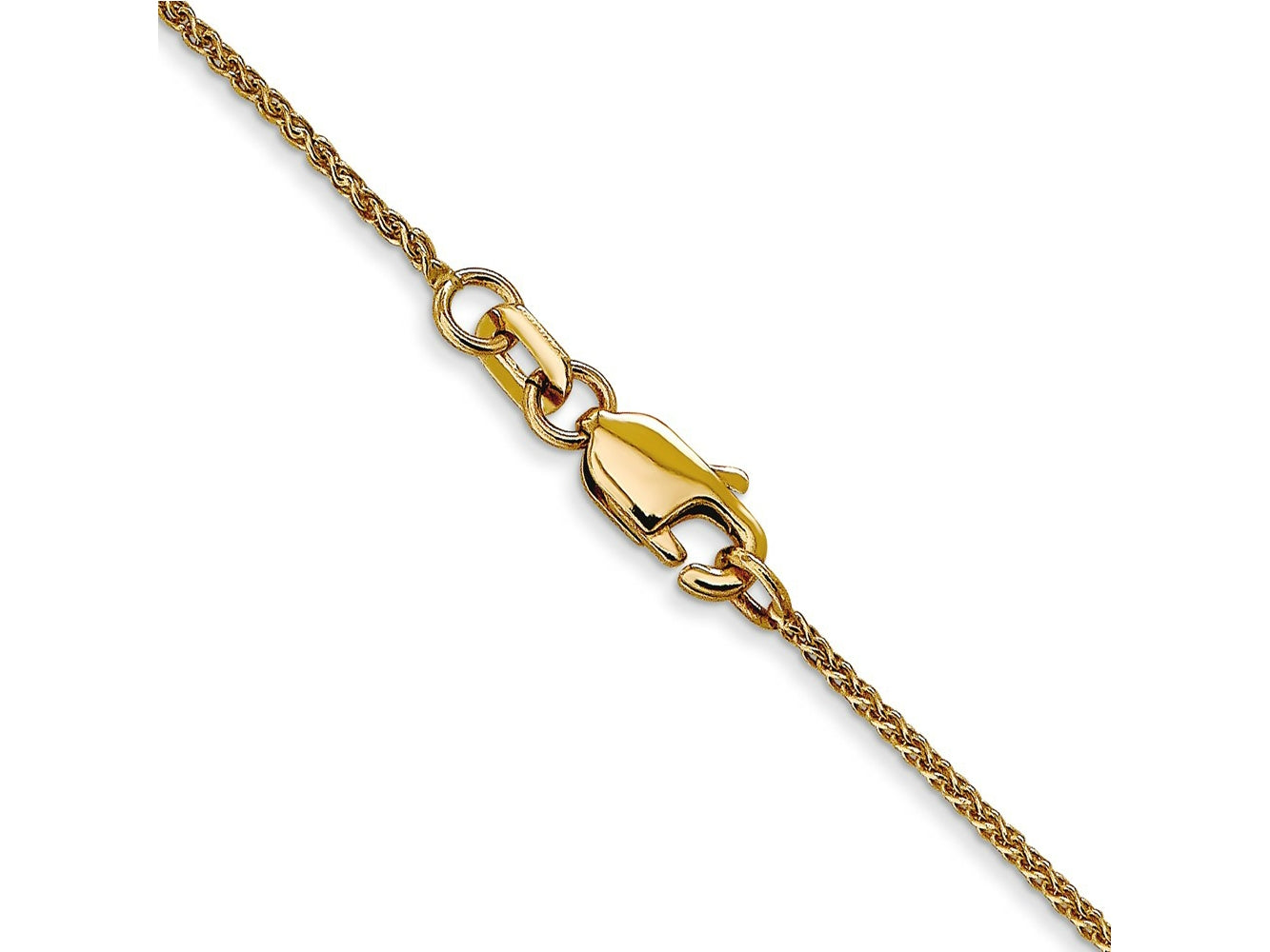 FJC Finejewelers 14 kt Yellow Gold Bright Cut Spiga Chain Anklet 9 Inches x 1 mm