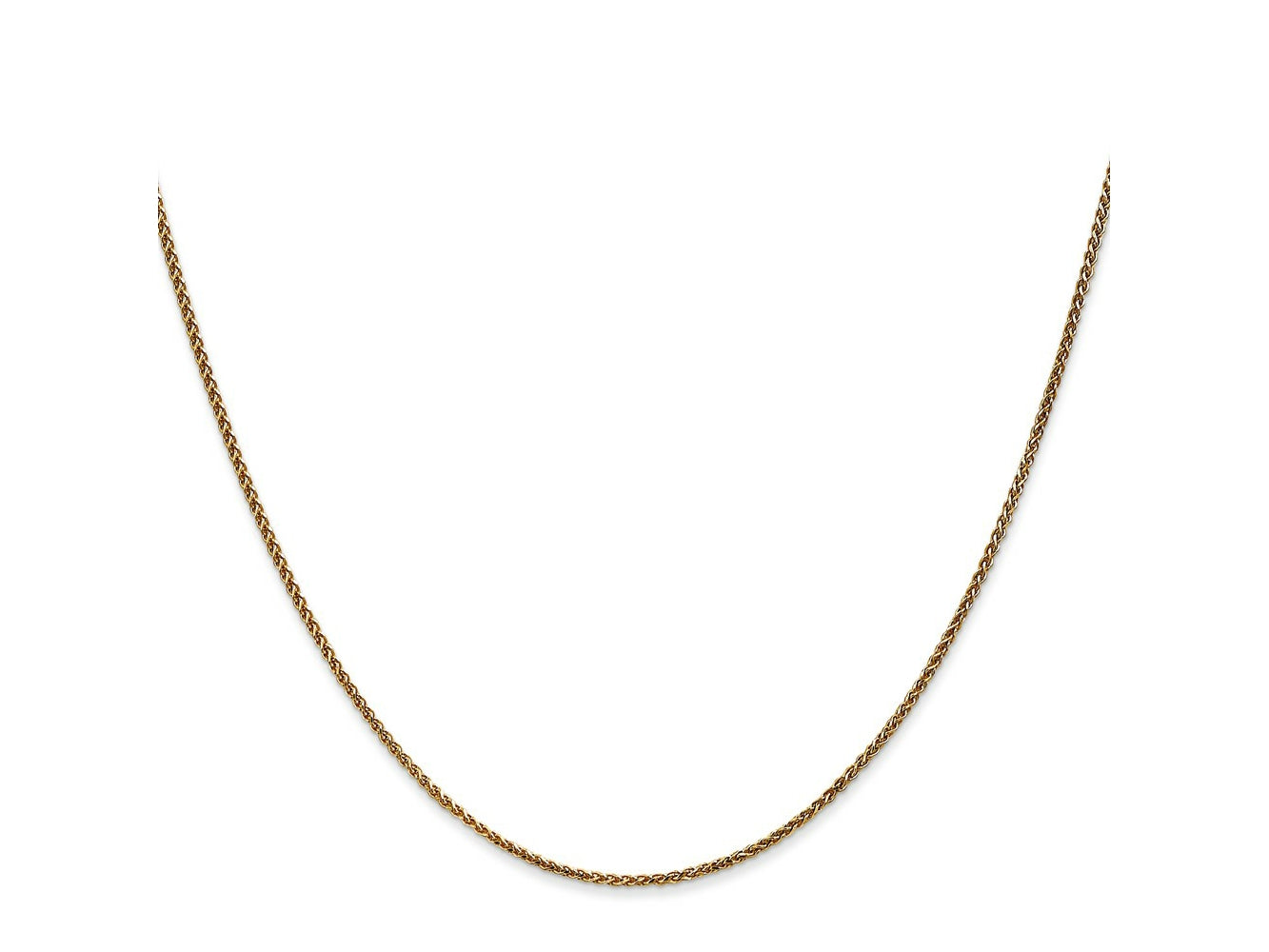 FJC Finejewelers 14 kt Yellow Gold Bright Cut Spiga Chain 18 Inches x 1.2 mm