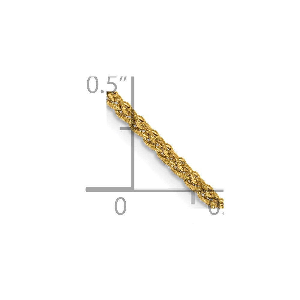 FJC Finejewelers 14 kt Yellow Gold Bright Cut Spiga Chain 20 Inches x 1.4 mm