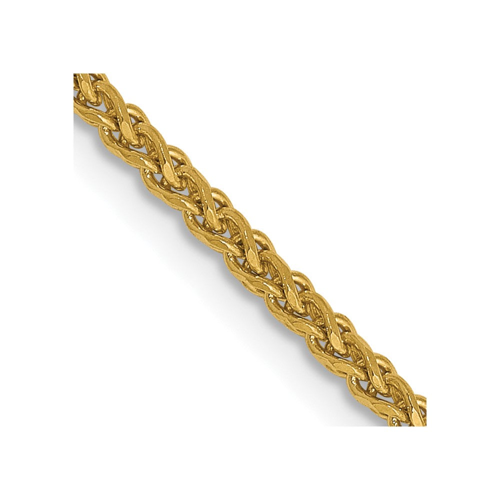 FJC Finejewelers 14 kt Yellow Gold Bright Cut Spiga Chain 24 Inches x 1.4 mm