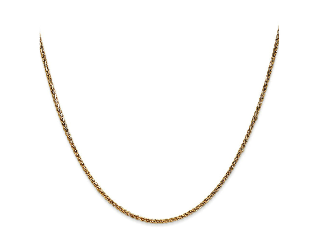 FJC Finejewelers 14 kt Yellow Gold Bright Cut Spiga Chain 24 Inches x 1.4 mm