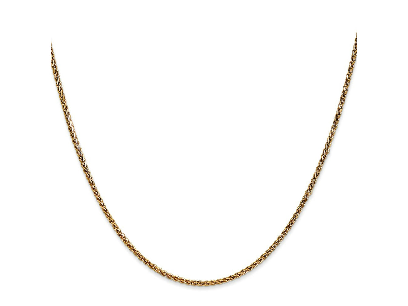 FJC Finejewelers 14 kt Yellow Gold Bright Cut Spiga Chain 24 Inches x 1.4 mm
