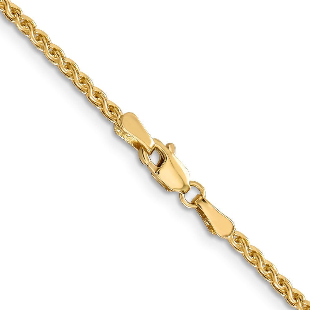 FJC Finejewelers 14 kt Yellow Gold Solid Bright Cut Spiga Chain 18 Inches x 1.8 mm