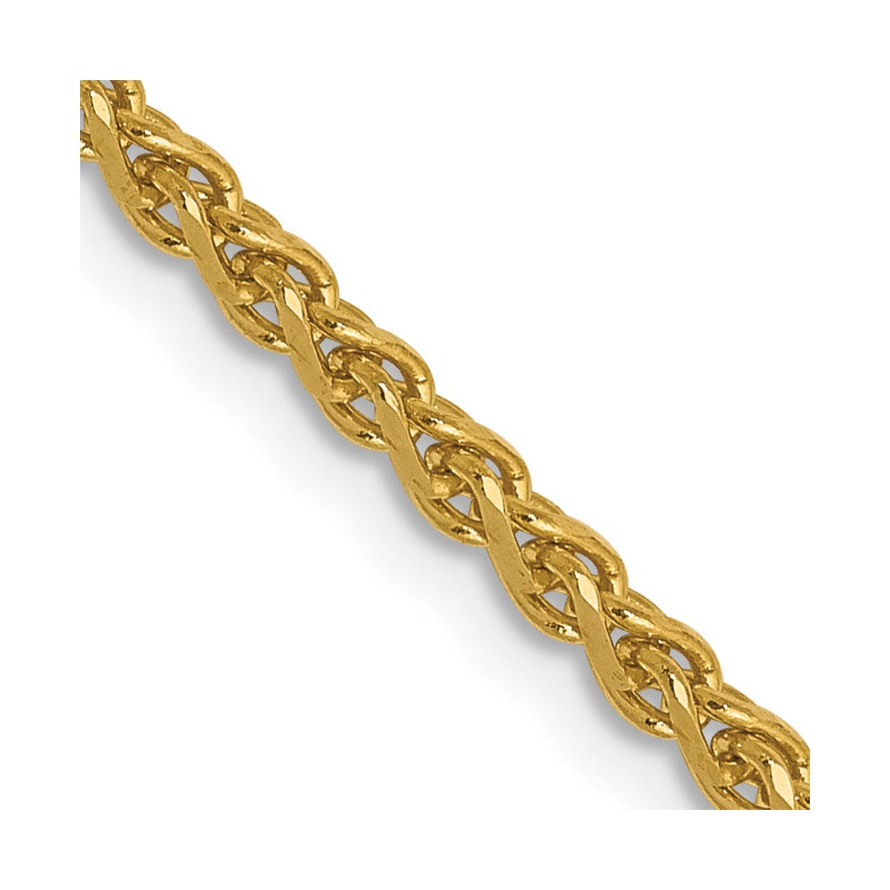 FJC Finejewelers 14 kt Yellow Gold Solid Bright Cut Spiga Chain 20 Inches x 1.8 mm