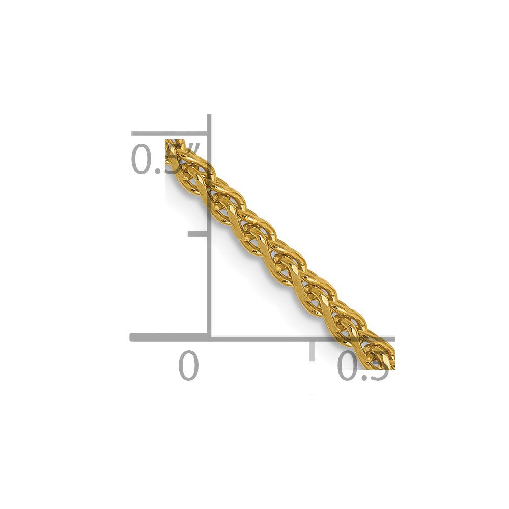 FJC Finejewelers 14 kt Yellow Gold Solid Bright Cut Spiga Chain 24 Inches x 1.8 mm