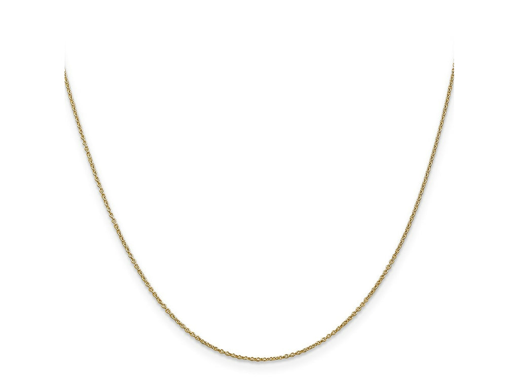 FJC Finejewelers 14 kt Yellow Gold Round Cable Chain 16 Inches x 0.9 mm