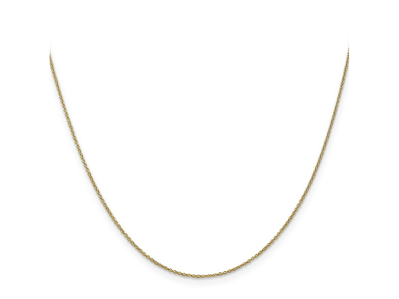 FJC Finejewelers 14 kt Yellow Gold Round Cable Chain 16 Inches x 0.9 mm