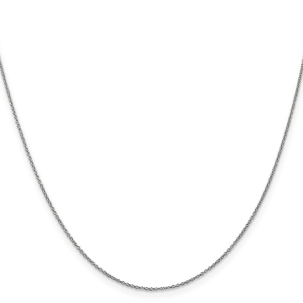 FJC Finejewelers 14 kt White Gold Round Cable Chain 18 Inches x 0.9 mm
