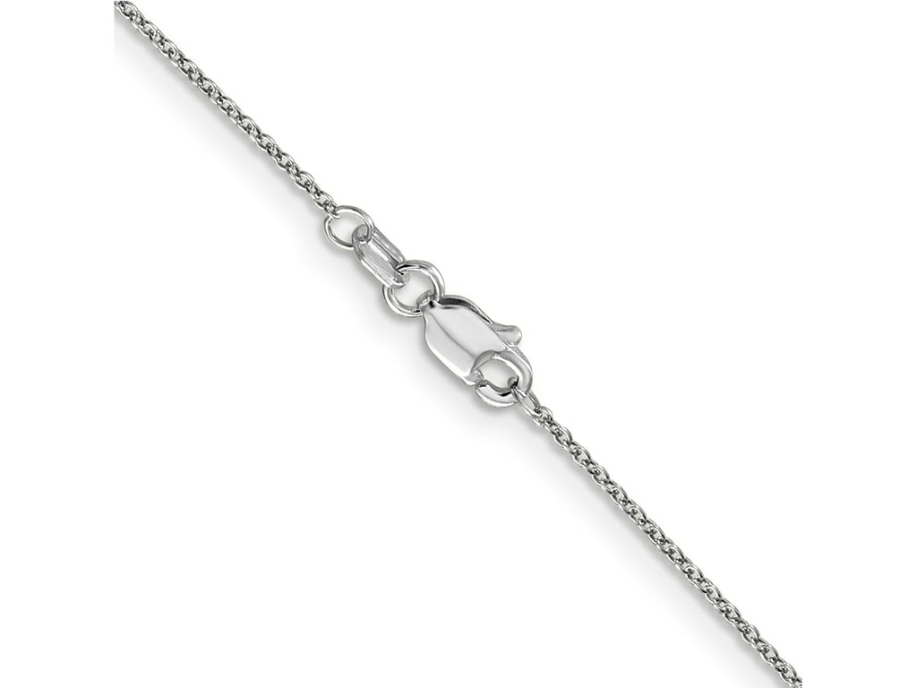 FJC Finejewelers 14 kt White Gold Round Cable Chain 20 Inches x 0.9 mm