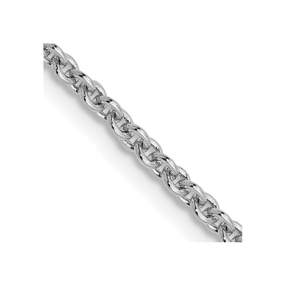 FJC Finejewelers 14 kt White Gold Round Cable Chain 16 Inches x 1.8 mm