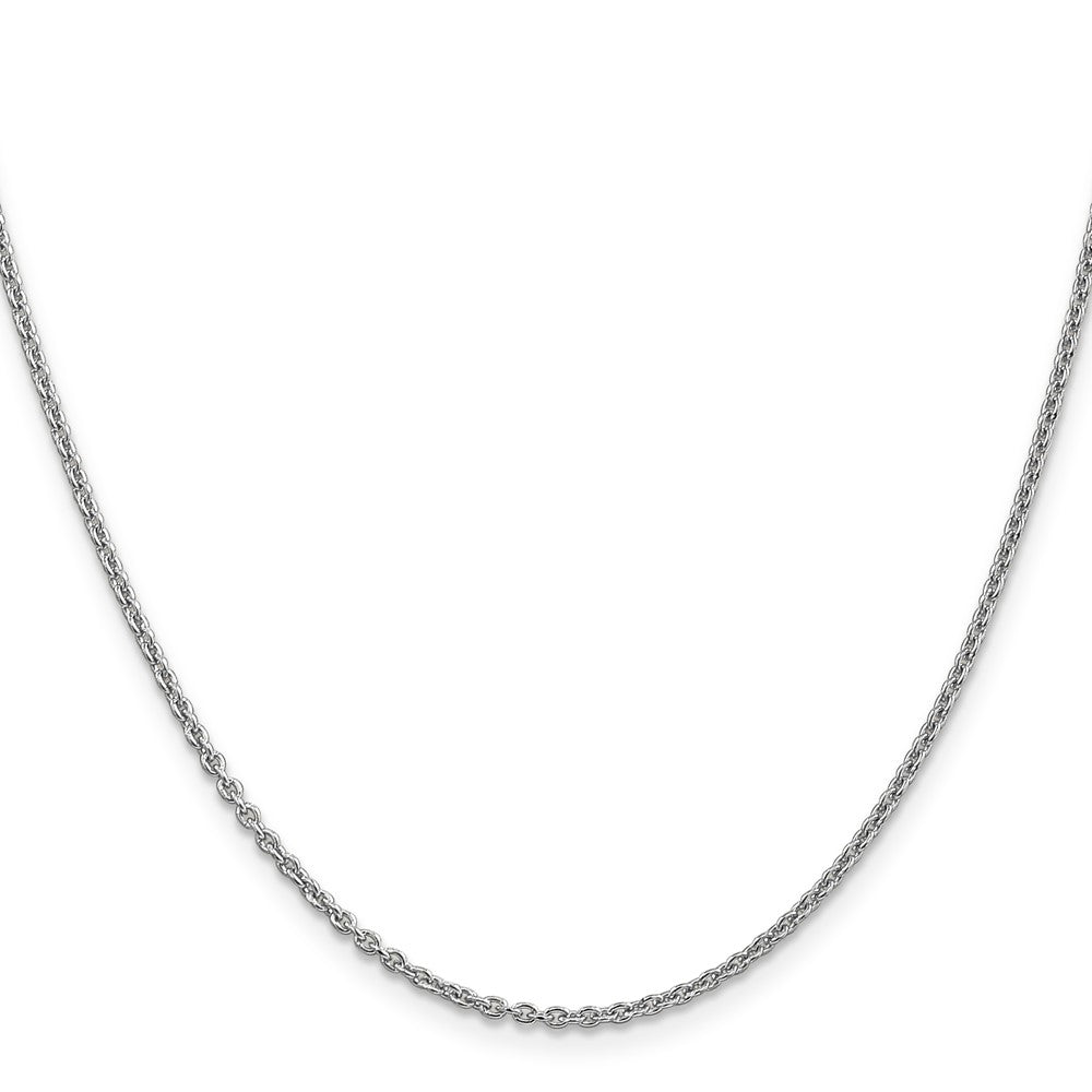 FJC Finejewelers 14 kt White Gold Round Cable Chain 18 Inches x 1.8 mm