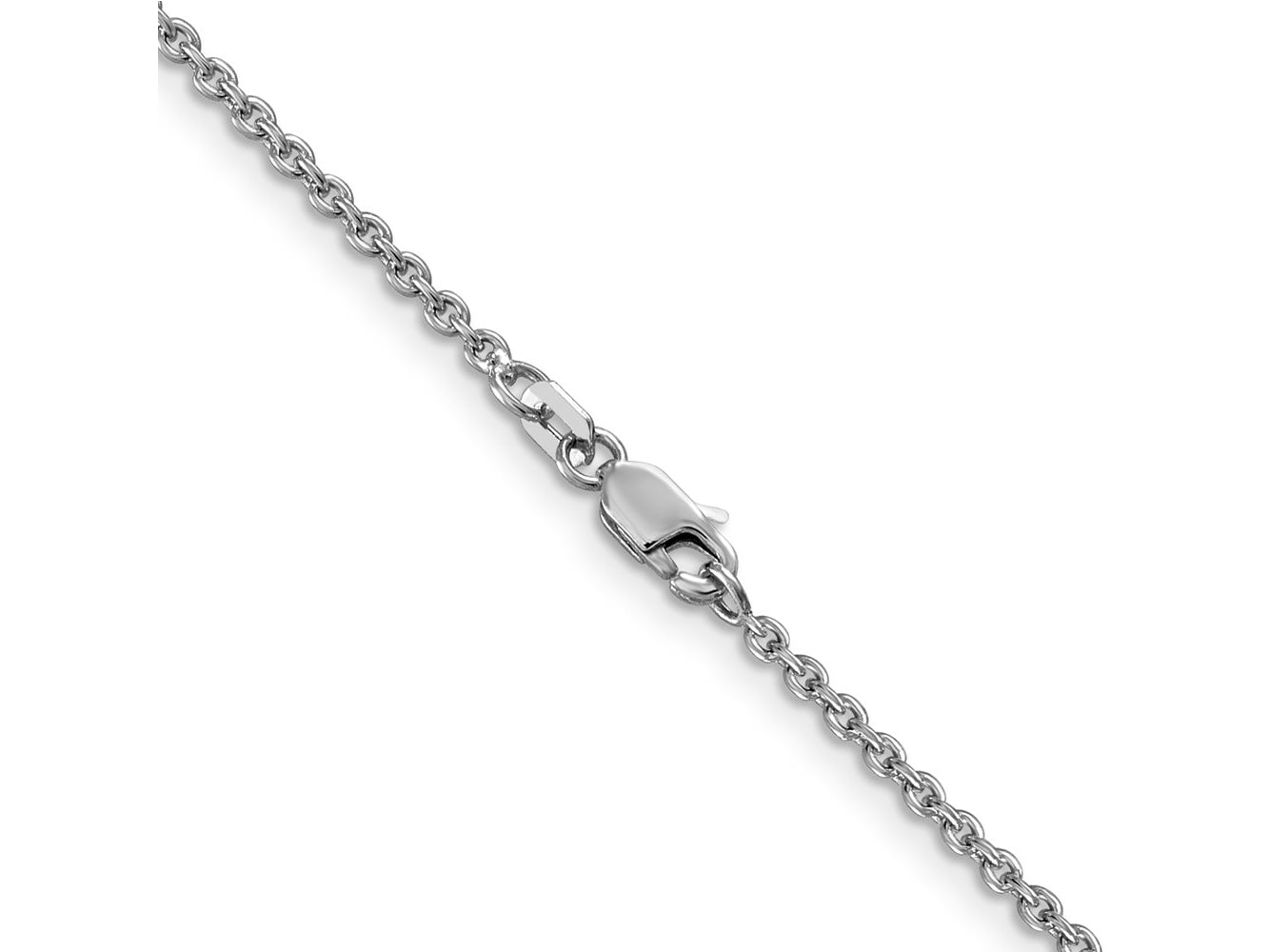 FJC Finejewelers 14 kt White Gold Round Cable Chain 18 Inches x 1.8 mm