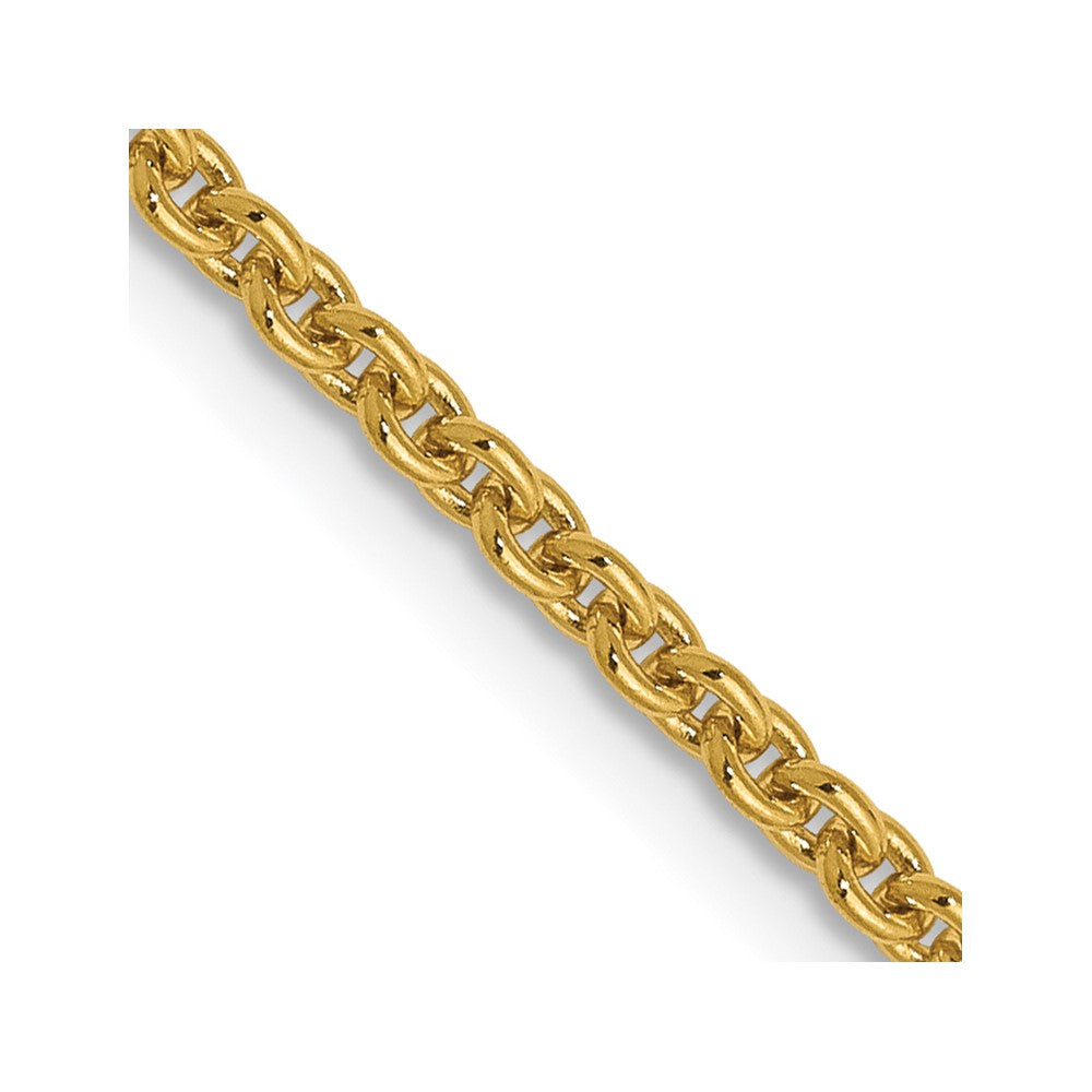 FJC Finejewelers 14 kt Yellow Gold Round Cable Chain 16 Inches x 1.95 mm