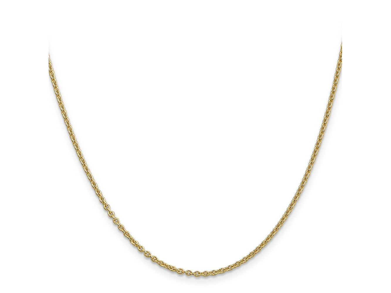 FJC Finejewelers 14 kt Yellow Gold Round Cable Chain 20 Inches x 1.95 mm