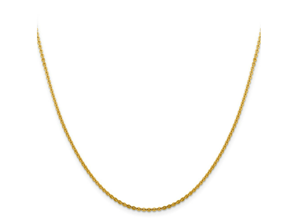 FJC Finejewelers 14 kt Yellow Gold Flat Cable Chain 20 Inches x 1.95 mm