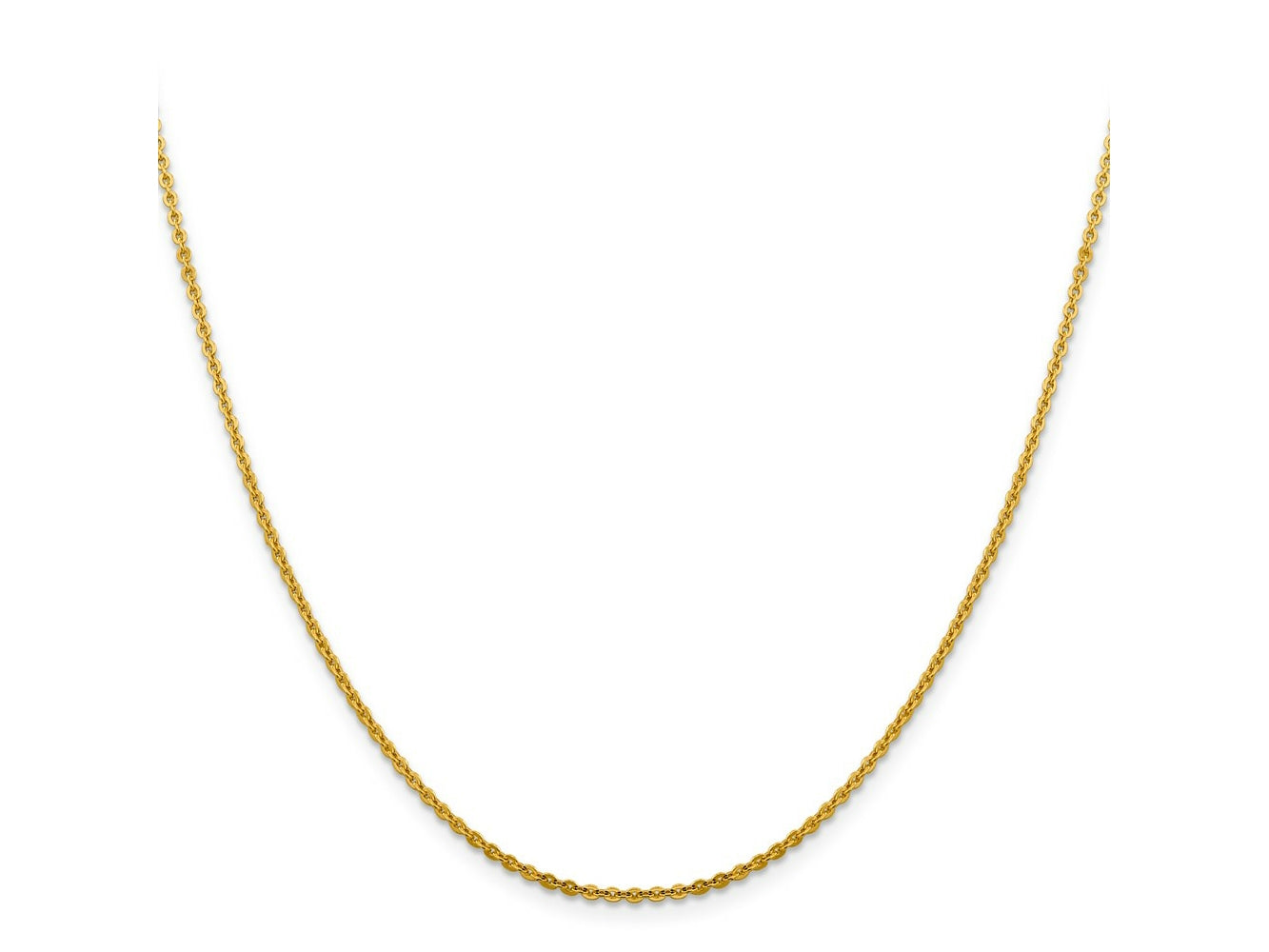 FJC Finejewelers 14 kt Yellow Gold Flat Cable Chain 20 Inches x 1.95 mm
