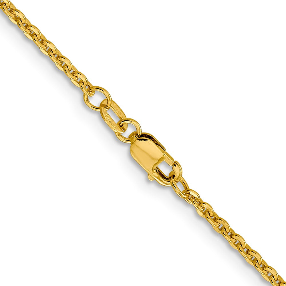 FJC Finejewelers 14 kt Yellow Gold Flat Cable Chain 24 Inches x 1.95 mm