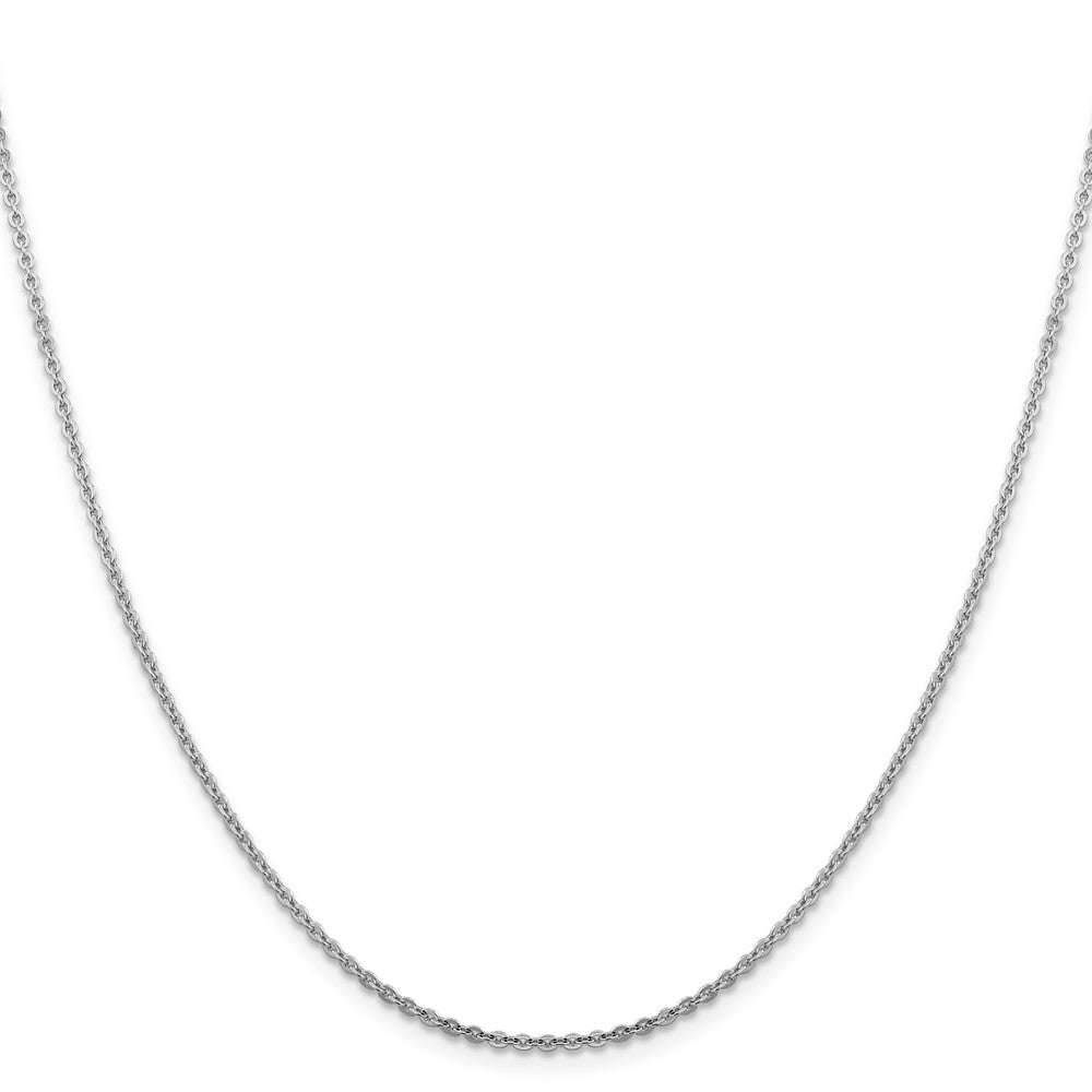FJC Finejewelers 14 kt White Gold Flat Cable Chain 20 Inches x 1.95 mm