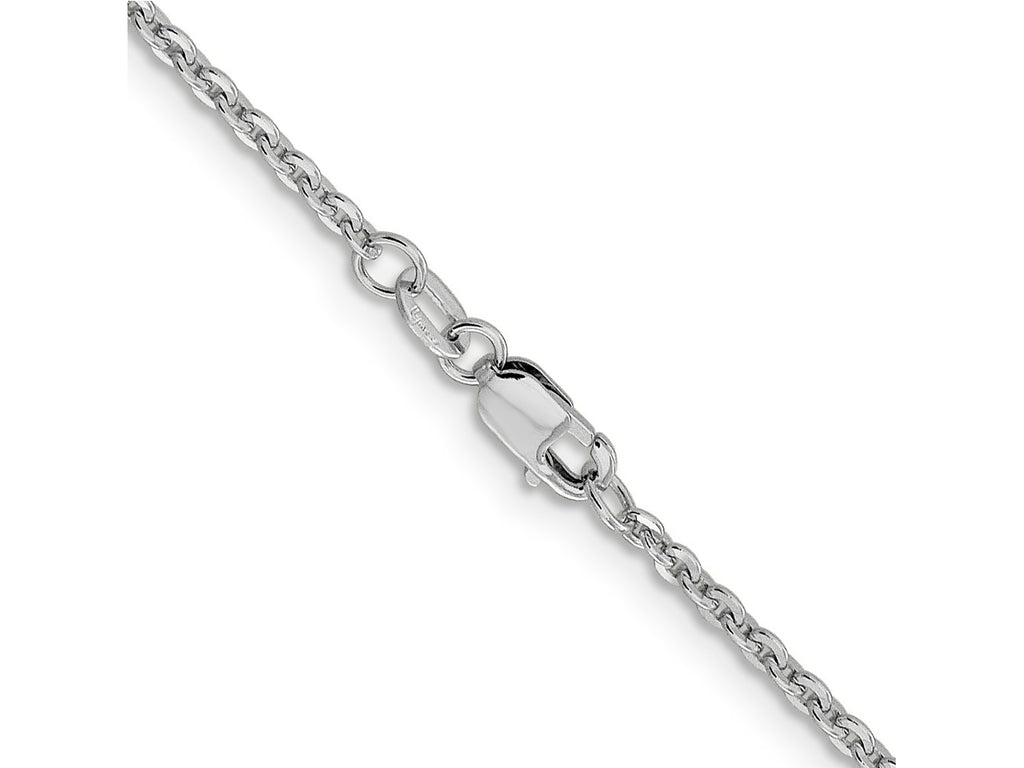 FJC Finejewelers 14 kt White Gold Flat Cable Chain 20 Inches x 1.95 mm