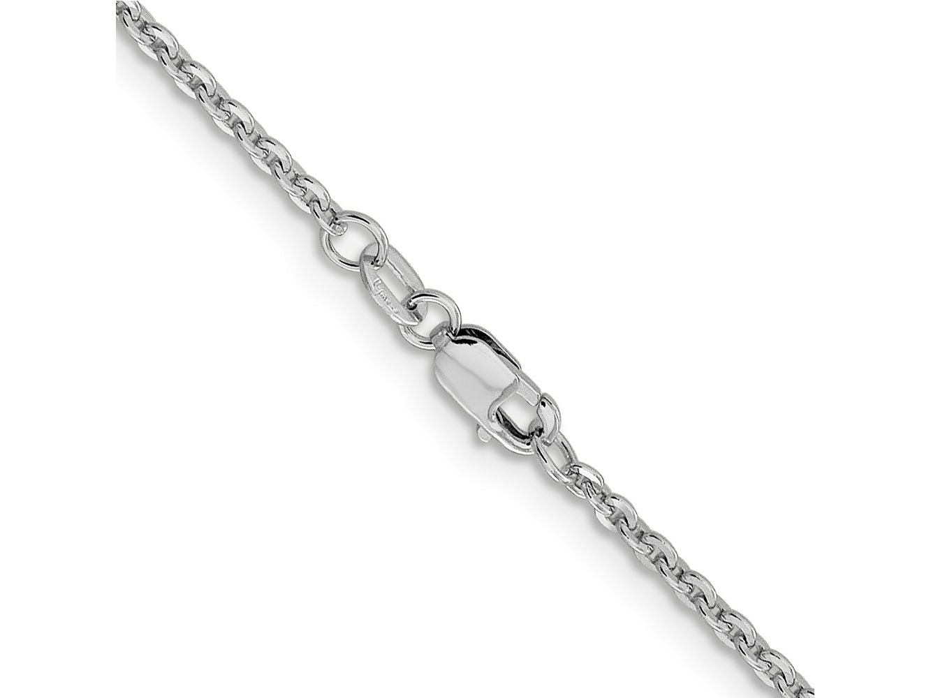 FJC Finejewelers 14 kt White Gold Flat Cable Chain 24 Inches x 1.95 mm