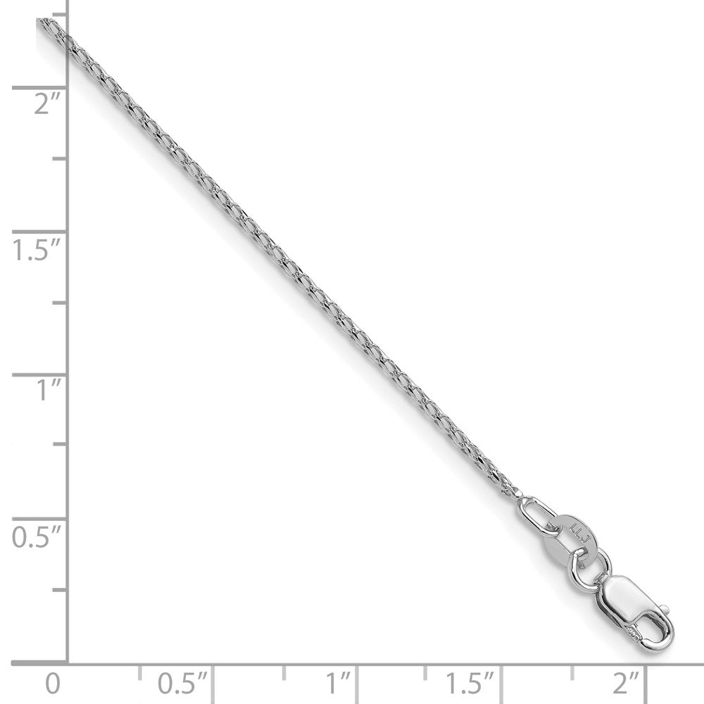 FJC Finejewelers 14 kt White Gold Bright Cut Open Franco Chain 18 Inches x 1.15 mm