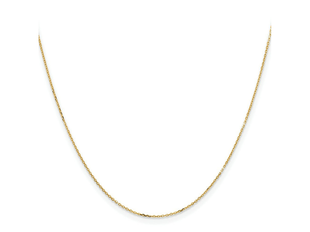 FJC Finejewelers 14 kt Yellow Gold Bright Cut Rolo Chain 16 Inches x 0.85 mm