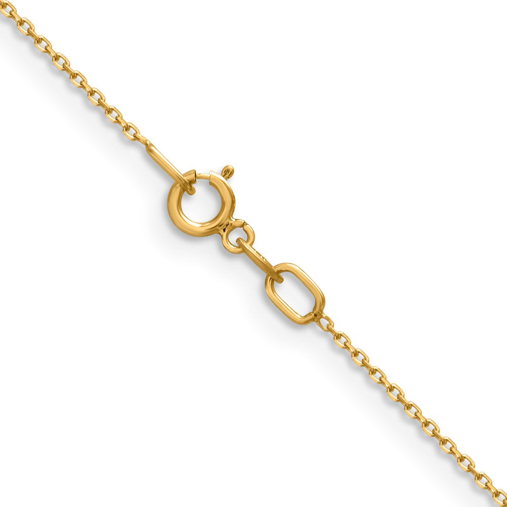 FJC Finejewelers 14 kt Yellow Gold Bright Cut Rolo Chain 24 Inches x 0.85 mm