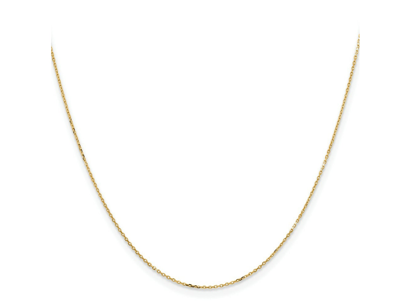 FJC Finejewelers 14 kt Yellow Gold Bright Cut Rolo Chain 24 Inches x 0.85 mm